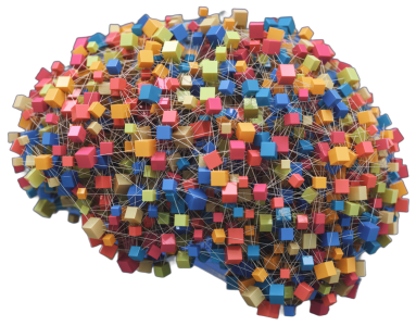 An image that symbolizes the logical order of a user's data in his mind forming a data context